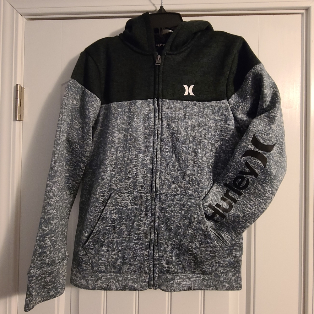 Boys 10-12 Hurley Zip Up Colorblock Hoodie